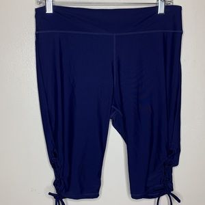 UPF 50+ Legging Shorts Blue Outdoor Active Workout or Swim Shorts NWT Large